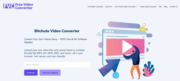 Free online Bitchute video converter tool