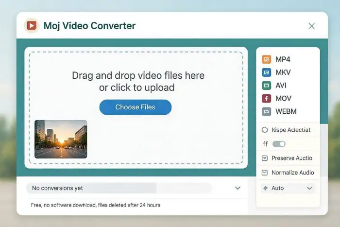 Moj video converter, Convert Moj to MP4 free, Moj link converter online, Fast Moj converter, Change media format online