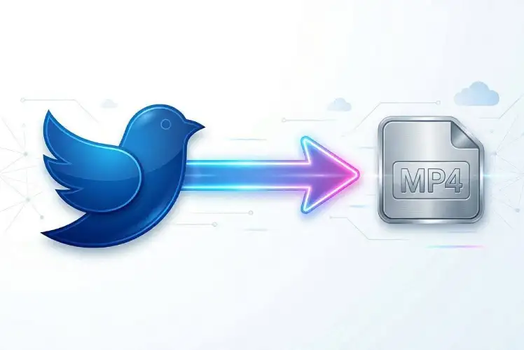 Free online Twitter video converter tool interface dashboard graphics