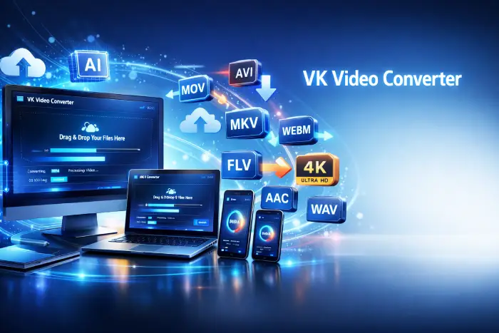 VK Video Converter 1 VK Video Converter Free online VK video converter interface visual tool