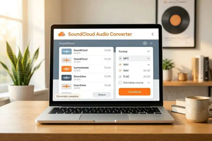 SoundCloud audio converter, Convert SoundCloud to MP3 free, SoundCloud link converter online, Fast SoundCloud converter, Change media format online
